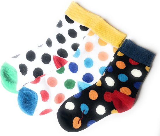 Hipperboo® The Kids - Kindersokken - 3 paar - 6-10 jaar oud - Maat 29-33 -  Stippen | bol.com
