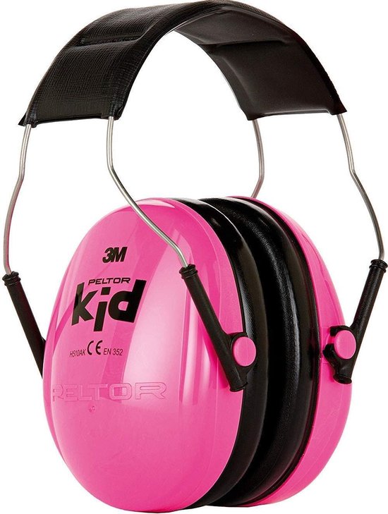 Peltor Kid - gehoorbescherming voor kinderen - SNR 27 dB - neon roze