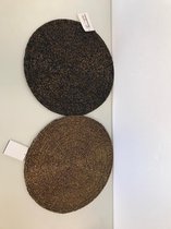 Pannenlappen met ijzeren ringen voor betere warmte geleiding - twee stuks - goud