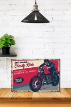 3d Retro Hout Poster Charty Ride