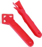 Kit Verwijderaar - Kit Remover – Kit schraper – Siliconen kit – Glad strijken – Kit schrapper – Twee stuks - Rood