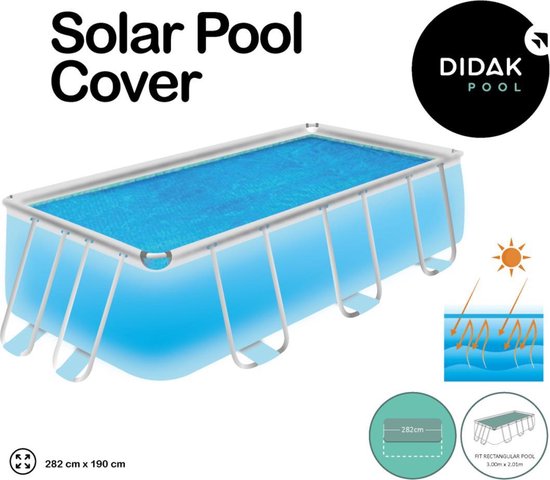 Afdekzeil Solar Zwembad Rectangular 300 X 201 X 66cm Voor Bestway 56411 |  bol.com