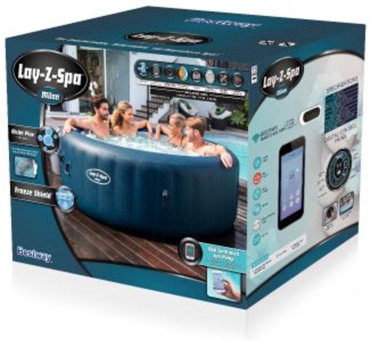 Bestway Lay-Z-Spa Milan - Jacuzzi - Opblaasbaar - Zwembad - Hottub ...