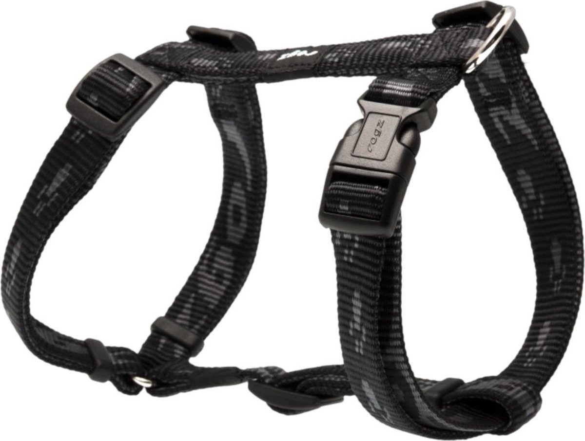 Totaaloverzicht Y tuigjes hond 33 Rogz for dogs hondentuigje maat M zwart/antraciet model Y matterhorn omvang 32-52cm