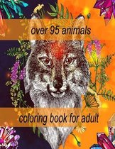 over 95 animals coloring book for adult