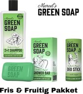Marcel's Green Soap - Fris & Fruitig Pakket (Tonka & Muguet) / Geschenkset / Cadeau / Shampoo / Douchegel / Deodorant / Badkamer / Douche / Hygiene / Uiterlijk / Verzorging / Ecolo