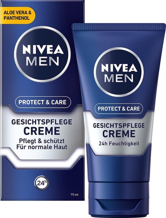 Excentriek consensus Fysica NIVEA MEN Protect & Care Gezichtscrème 75 ml, Verzachtende Gezichtscrème  voor Mannen,... | bol.com
