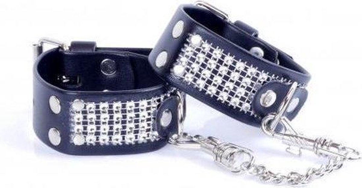 Power Escorts - Bondage handboeien - Wrist cuffs - Diamant gekleurde Steentjes Handboeien - 2 CM