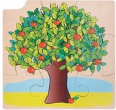 Groeipuzzel boom -  4 seizoenen - houten lagenpuzzel voor kinderen - 36 stukjes