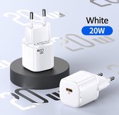 USAMS iPhone 12 20W PD Super Mini Oplader Snellader Smartphone Oplader - Compacte oplader -Galaxy/iPad Pro/Airpods/ iPhone 12/ Oplader