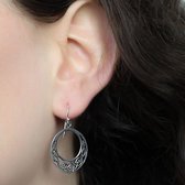 OZZ Silver & Gold - Embellished Circle Bali Earrings - Verfraaide cirkel Bali oorbellen