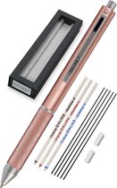 ONLINE 70017 Multifunctionele pen rosegold, 3 kleuren en vulpotlood
