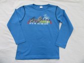 dirkje , jongens , t-shirt lange mouw , blauw, polar expedition 02 ,  116 - 6 jaar