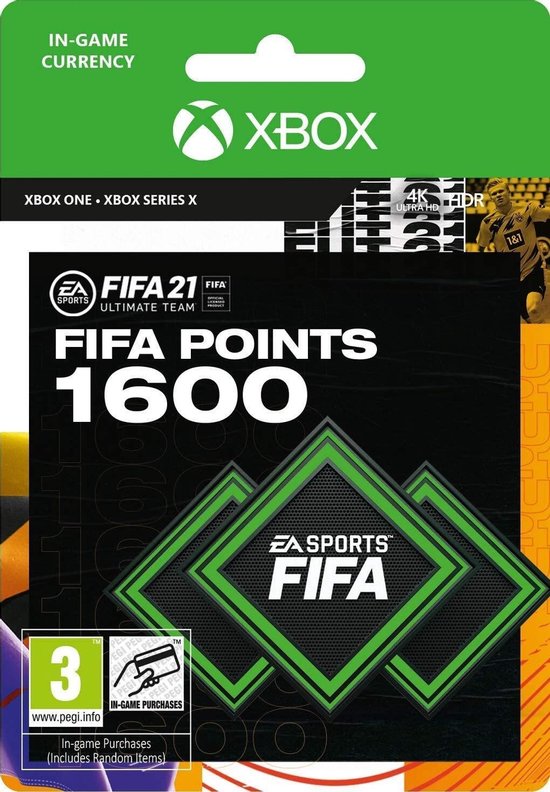1.600 FUT Punten - FIFA 21 Ultimate Team - In-Game tegoed – Xbox One/Series Download - NL