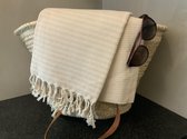 hamamdoek - Dunja - katoen - 100x180 cm - 398 gram - beige - mooie volle kwaliteit - handwerk