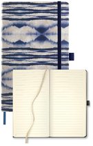 Castelli notitieboek A5 - Milano - Shibori medium - ontworpen en gemaakt in Italië - 240 pagina's - gelinieerd - leeslint - opberg vak - 21 x 13 x 1.5 cm - mist - Notebook - 805116
