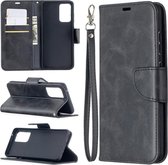 Samsung Galaxy A52 / A52s hoesje - MobyDefend Wallet Book Case Met Koord - Zwart - GSM Hoesje - Telefoonhoesje Geschikt Voor: Samsung Galaxy A52 / Galaxy A52s