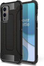 OnePlus 9 hoesje - MobyDefend Dubbelgelaagde Shockproof Pantsercase - Zwart - GSM Hoesje - Telefoonhoesje Geschikt Voor: OnePlus 9