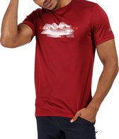 Regatta Fingal V Shirt  T-shirt - Mannen - rood/wit