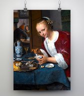 Poster Het oestereetstertje 1660 - Jan Steen - 50x70cm