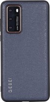 Voor Huawei P40 Pro GEBEI schokbestendige lederen beschermhoes met volledige dekking (blauw)