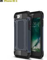 Voor iPhone SE 2020 Magic Armor TPU + PC Combinatie Case (Navy Blue)