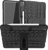 Voor iPad Pro 11 (2020) Tire Texture Shockproof TPU + PC beschermhoes met houder (zwart)