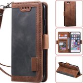 Voor iPhone SE 2020/8/7 Retro Splicing Horizontale Flip Leather Case met kaartsleuven & houder & portemonnee (grijs)
