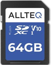 Carte SD 64 GB | Carte mémoire | SDHC | U1 | UHS-I - V10 | Allteq