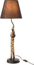 J-Line Lamp Afrikaanse Vrouw Zebra Poly