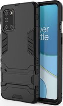 OnePlus 8T Hoesje - Mobigear - Armor Stand Serie - Hard Kunststof Backcover - Zwart - Hoesje Geschikt Voor OnePlus 8T
