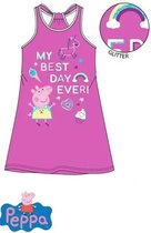 Peppa Pig - hemd jurkje - My best day ever! - fuchsia - maat 104