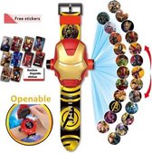 Iron Man Projector Horloge - Kinder Horloge - Kids Watch - Speelgoed Horloge