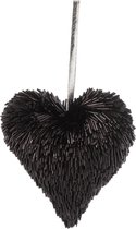 J-Line Hart Hanger Plastiek Zwart Small