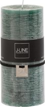 J-Line cilinderkaars - donkergroen - large - 70U - 6 stuks