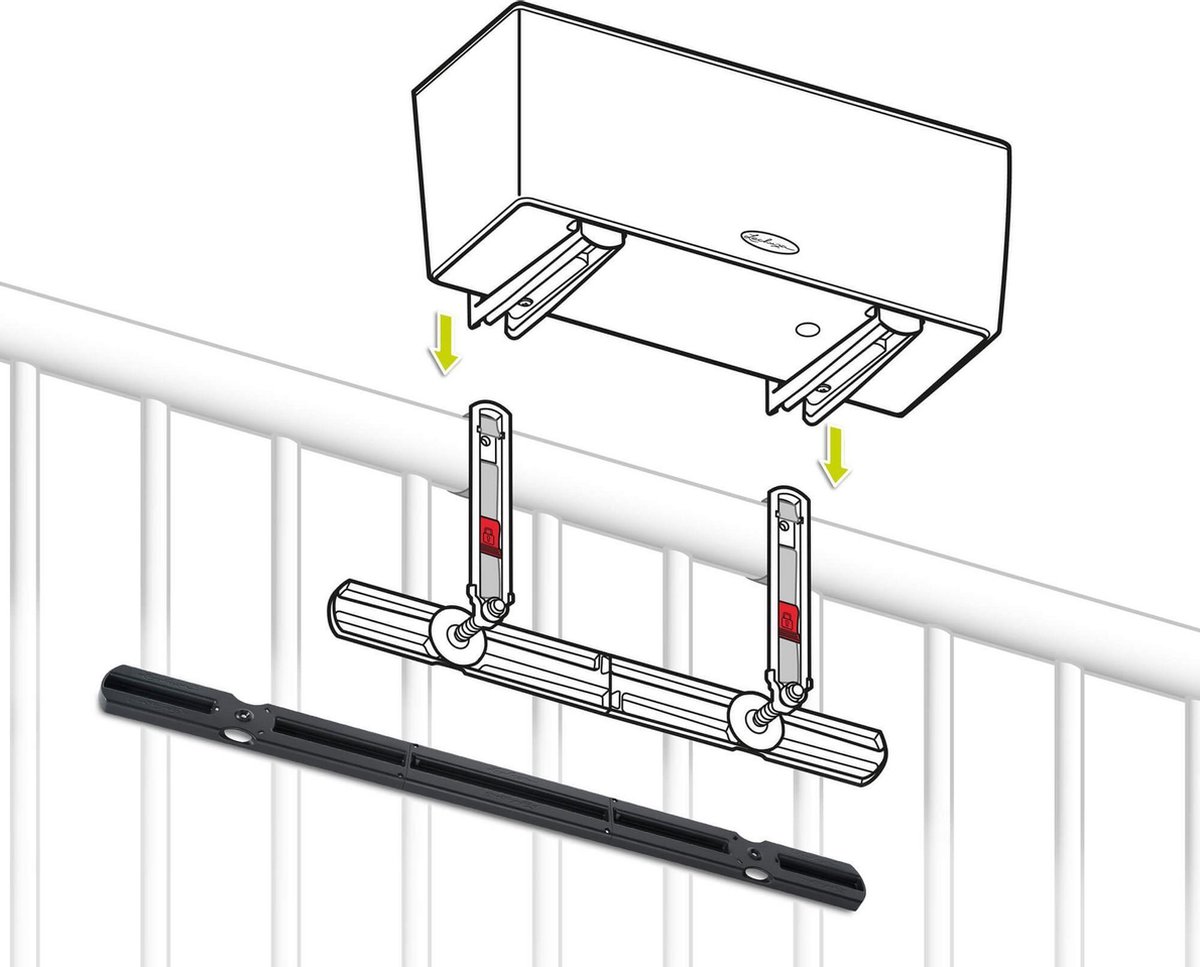 LECHUZA Balkonbakhouder zwart voor serie Balconera kopen! | HORNBACH