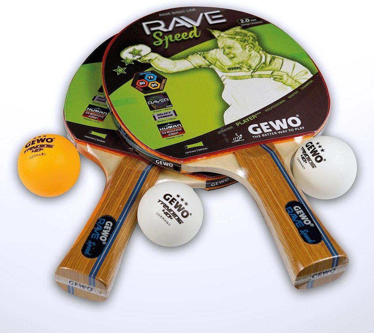 Housse de raquette de tennis de table Master Duo Gewo