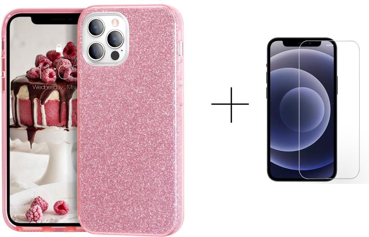 All About Your Phone Telefoonhoesje - Back Cover - Geschikt Voor Apple IPhone 12 - Roze