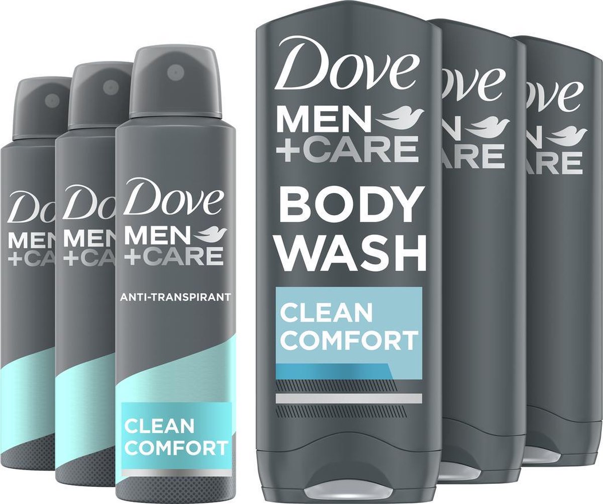 Dove Men+Care Anti-Transpirant Clean Comfort – 250 Ml, 3er Pack, Für Langanhaltende Frische