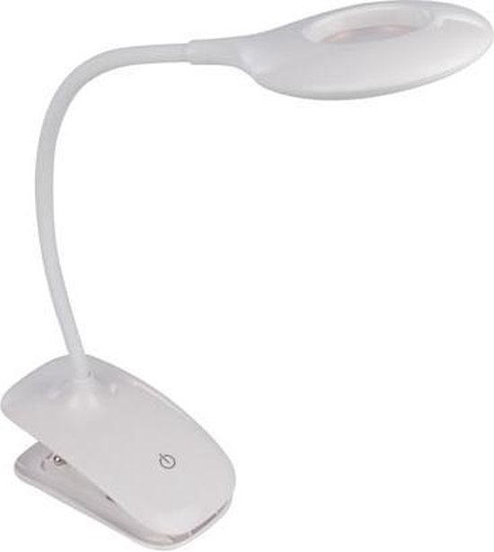 Foto: Velleman oplaadbare ledloeplamp met klem voet zwanenhals usb aansluiting aan uit schakelaar en dimfunctie 20 leds vergroting 3x voor kinderen volwassenen senioren lezen diamond painting hobby werken wit