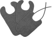 Slab badstof met strikjes 25x38 antraciet 3 stuks IDS.