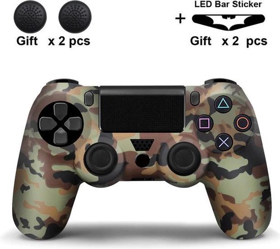 Siliconen Controller Hoesjes | Beschermhoes Skin | Geschikt voor PS4 – Playstation 4 | Softcover Case | Grip | Camo | Bruin