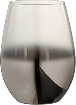 J-Line Drinkglas Bol Degrade Glas Zilver/Transparant