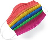 10 x Regenboog mondkapjes | Regenboog | Rainbow | Kleurtjes | Vrolijk | LGBTQIAP| Wegwerpkapjes | Mondkapjes | Mondkapje | Rood | Geel | Groen | Blauw | Roze