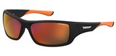 Polaroid® Polariserende Zonnebril Black & Orange Teaser Spiegellenzen Antislip Spiegelende Glazen