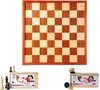 Afbeelding van het spelletje Semi Pro schaakbord inclusief schaakstukken en damstenen