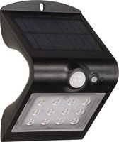 LED buitenwandlamp op Zonne Energie met Bewegingssensor - 4000K - 220 lm - IP65 - Zwart