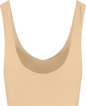 Bye Bra V-Hals Bh-Top, Yoga Bh-Top, Goede Borstondersteuning, Sportbeha, bh topjes dames, naadloze bh,, Beige, XXL