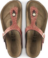 Birkenstock Gizeh Dames Slippers Shiny Python Red Narrow-fit | Rood | Microvezel | Maat 42