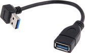 NÖRDIC USB3-103 USB-A male 3.1 naar USB-A adapter female 3.0, Zwart